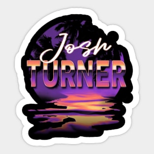 Thanksgiving Name Josh Vintage Styles Purple 70s 80s 90s Sticker